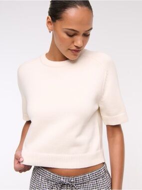 A&F Madeline Crew Sweater Tee Size Small
